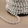 Beads on threads, round, 4 mm, 9 ± 1 m, silver color