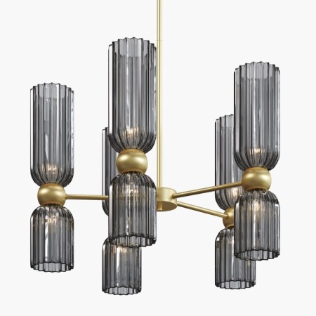 Suspension lamp Maytoni Mod302PL-10GR, E14, 10x40 W, 590x590x850 mm, gold-1