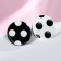 Acrylic earrings "peas" circles, black and white color