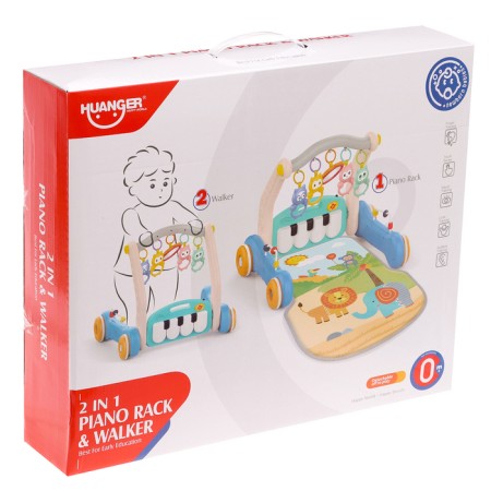 Developing rug-rim “Safari”, 2 in 1, sound effects, blue color-12