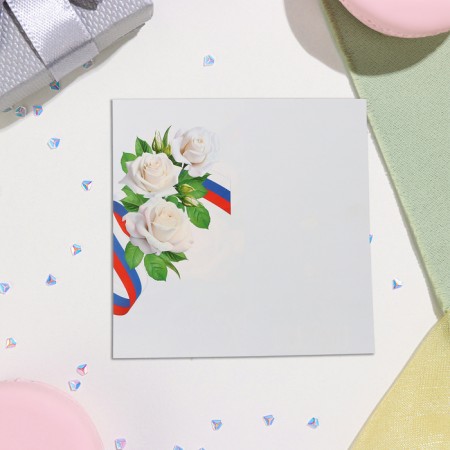Highlight-Europe "Congratulations!" embossing, congruen, white roses, 11x21.5 cm-1
