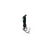 Mormyshka ants black, green eye + ball faced silver, weight 0.3 g