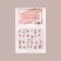 Slider - nail design "Flowers", packing 6 pcs, pink/green color