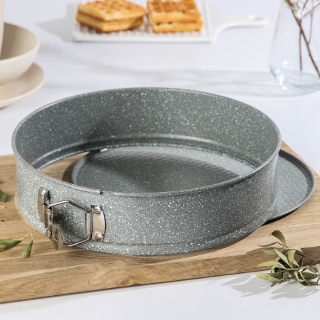A set of baking forms “Elin marble. Circle ”, D = 22/24/26 cm, removable bottom, anti -stick coating, gray color-4