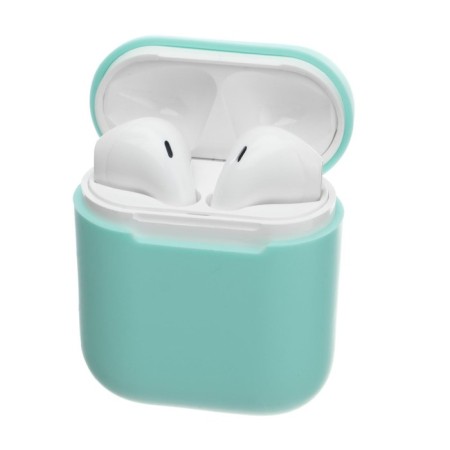 Luazon case for the AirPods 1/2 case, mat. top: silicone, 56x22x46 mm, blue-1