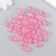 Plastic beads "Crystal polyhedron. Neon-pink" Transparent set of 20 g 1x1x1 cm