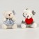 Soft toy "Bear with Heart" on the key fob, species mix