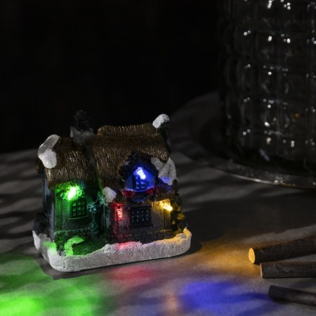 LED figure "House", ceramics, batteries AAAX3 (not in the kit), glow of multi