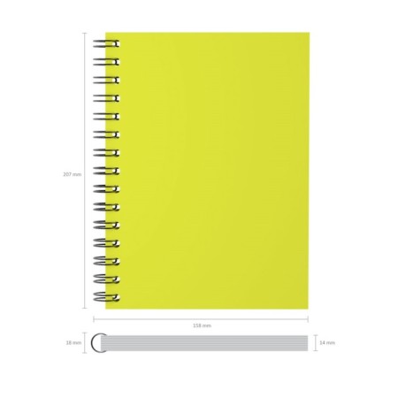 Notebook on the crest A5, 120 sheets in the Erichkrause Neon cage, glossy lamination, embossing "Leno", combined cover, mix-5