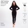 Female thermal underwear (leggings), black color, size 60