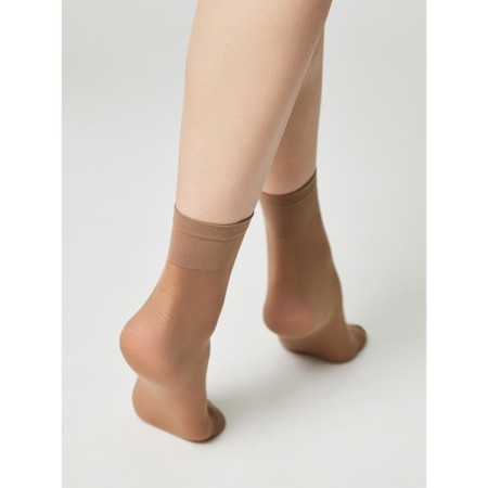 Women's socks with a compacted eye Elegant Tension Soft 20, size 23-25, color Bronz-1