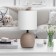 RIVOLI SHERON 1CHA14, 40 W Cramics Board lamp with a lampshade