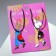 Kulons on the lace "Uenubles" hearts, love me, black-red color, 45 cm