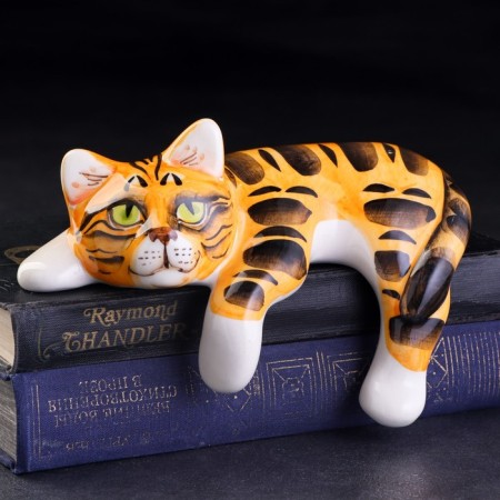 Porcelain figurine "Cat Vaska Red", 17 cm