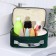 Lightning cosmetic bag, green color