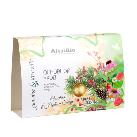 ALTAIBIO Gift set "Main care", scrub + cream + cream gel-1