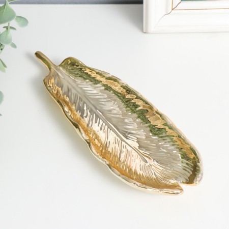 Souvenir ceramics stand "Peryshko" gold 21x7.3x2.5 cm