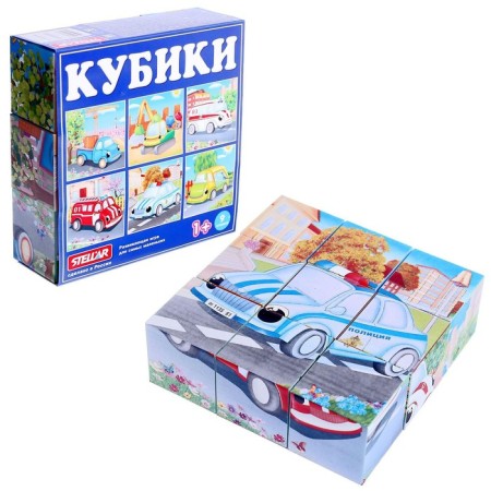 Cubes in pictures, 9 pcs.