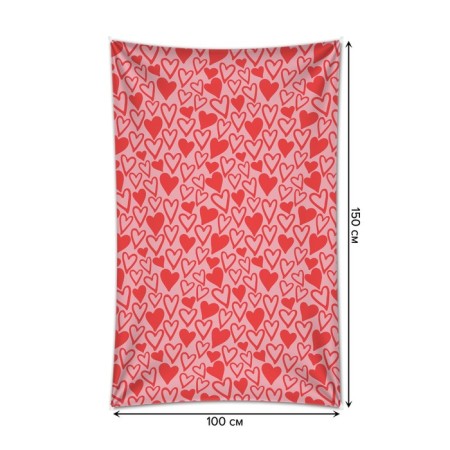 Decorative panel with photo printing "A lot of hearts", vertical, size 100x150 cm-1