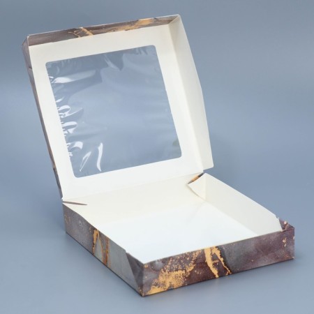 Confectionery packaging, a box with lamination "Marble", 20 x 20 x 4 cm-2