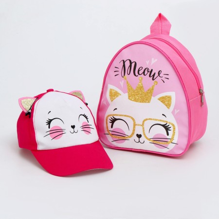Children's set "Kisonka", backpack 21x25 cm, cap 52-56 cm-10