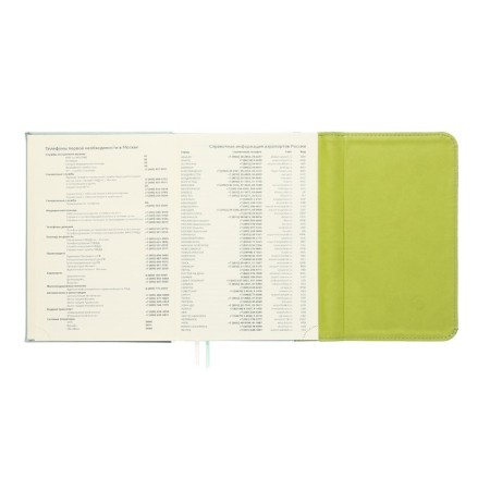 Leduced A5 Diary, 160 sheets, Devente.irene, solid combined cover of artificial leather, cream block 70 g/m2, mint-6