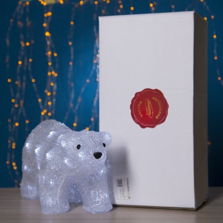LED figure "Bear" 45 × 23 × 15 cm, acrylic, 40 led, 220 V, glow of white-2