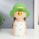 Souvenir Polystone "Baby in a green hat, with a gold bubble" Green peas 26x15x18 cm