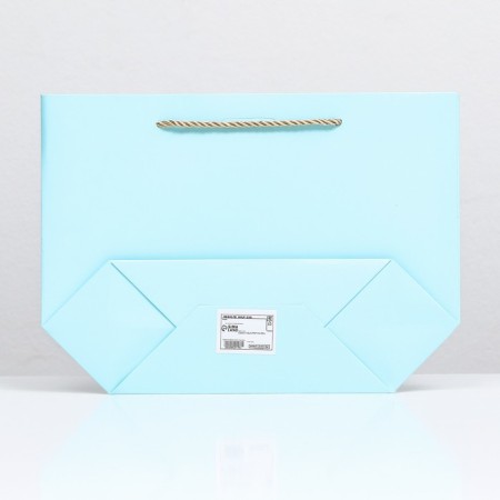 Gift package with a ribbon of 19 x 20 x 9 cm "Blue"-1