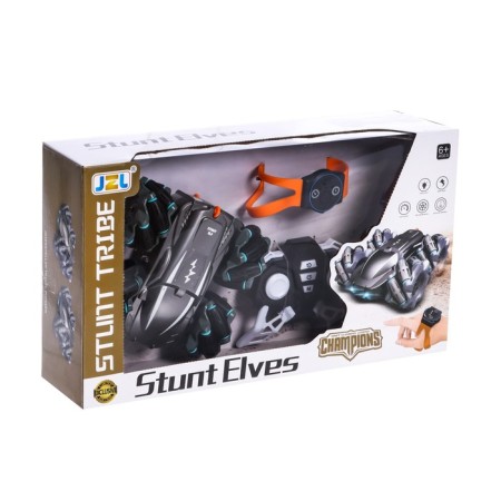 Crowded radio -controlled Stunt ELF with gestures control, works on the battery, the color is gray-10