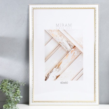 Photo frame plastic "Mira" 40x60 cm white (plastic screen)