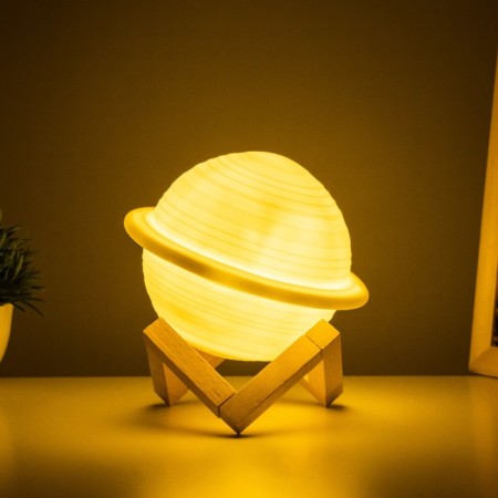 Nightlight "Planet" Led usb white d.13 cm risalux-2