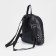 Women's backpack made of artificial leather with lightning, black color