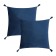 A set of decorative pillowcases Ethel with tassels, blue color, 45x45 cm - 2 pcs, polyester, velor