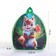 Children's backpack on the zipper "chosen", the color is green