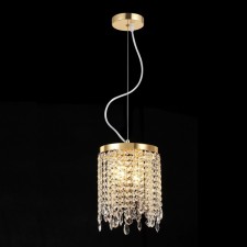 Crystal chandelier Gerhort G22044/2GD+CL, 2x40W, E14, 93x20x20 cm, gold color