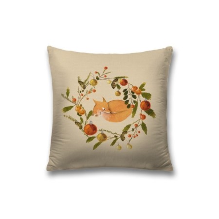 Pillowess decorative “Fox, fox, fox...”, on a zipper, size 45x45 cm