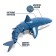 The radio -controlled “white” shark swims, splashes water, works from the battery, the color is blue