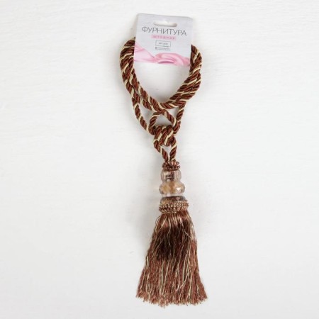 Curtains “Three Crystal” curtains, 50 ± 1 cm, brown-beige color-2