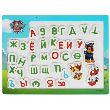 Wooden toy "Puppy Patrol" Magnetic board "Letters"