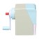 Mechanical sharpener with a contingent classic blue/khaki