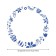 Ground tablecloth “Watercolor Gzhel”, round, oxford, elastic band, size 120x120 cm, diameter 75-100 cm