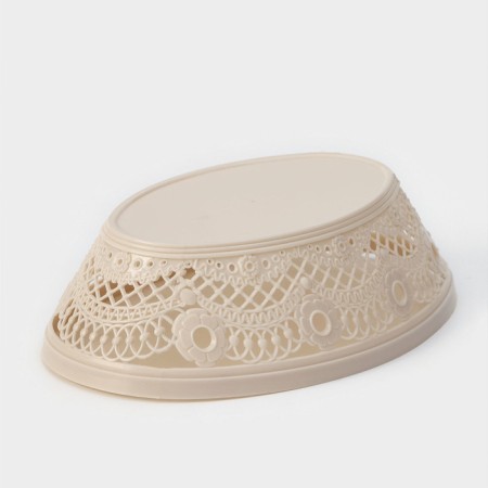Vase for bread and fruits "lace", brown color-2
