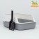 Toilet with side, 40x29x15 cm, gray