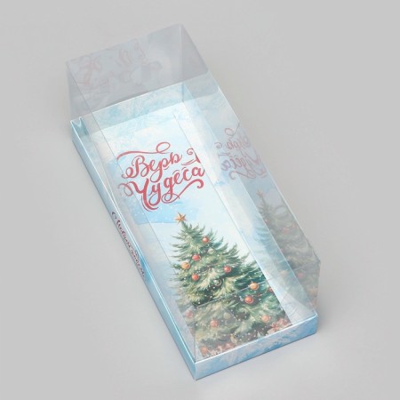 Box with a transparent cover for the roll "Believe in miracles", 30 x 12 x 12-1