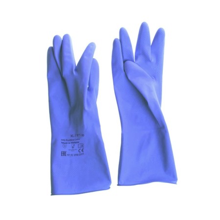 Gloves Latex reusable blue, size XL-2