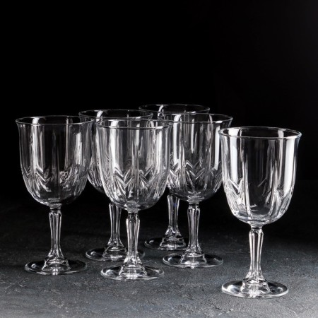 A set of glass glasses for the wine Karat, 415 ml, 6 pcs