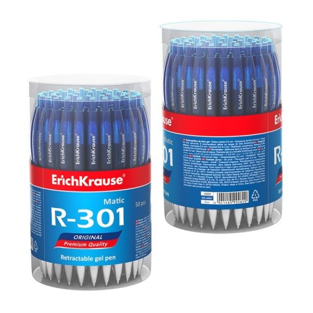 Gel pen Erichkrause R-301 Original Gel Matic, blue ink, node 0.5 mm, automatic-2
