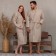 Wafel unisex bathrobe, size XXL, beige color