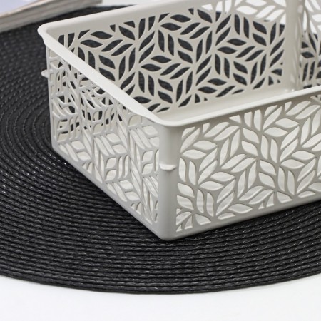 Basket for storage without lid Linden, 1.4 l, 19 × 14 × 7.5 cm, color light gray-2